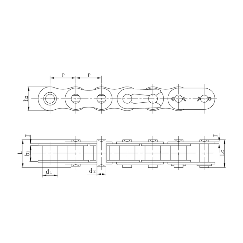 زنجیر غلتکی از نوع سری سنگین
