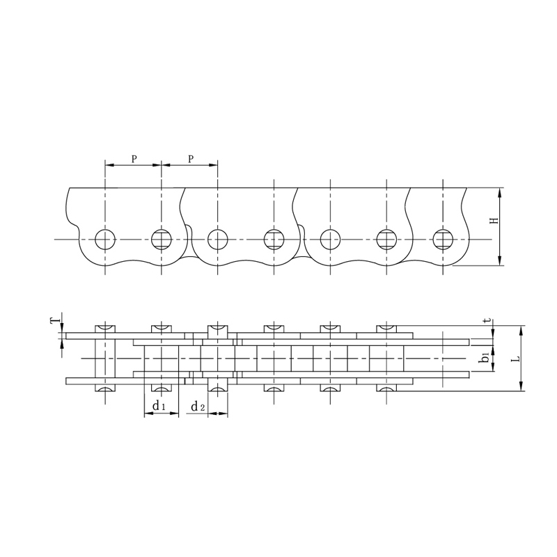 زنجیر ضد ساییدگی مقاوم در برابر پیری برای درب‌ها و پنجره‌های اتوماتیک
