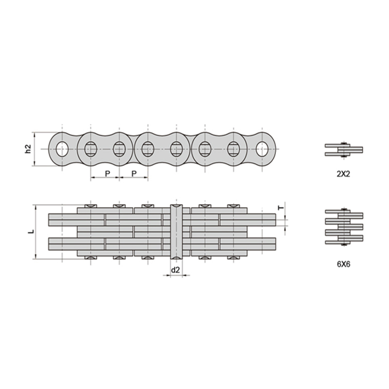 (سری LL) زنجیره های برگ با پایداری بالا با تعمیر و نگهداری کم