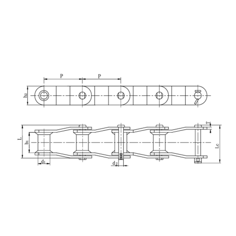 زنجیر آسیاب میل لنگ دار از نوع فولادی جوش داده شده