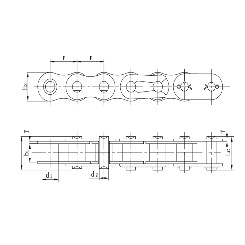 زنجیر موتور سیکلت سنگین با کیفیت بالا از فولاد آلیاژی