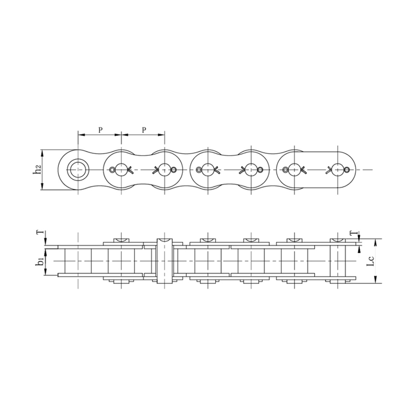 زنجیر غلتکی از نوع لکه دار سری سنگین
